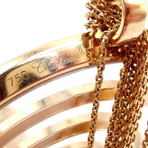 Chopard 18k Yellow Gold Extra Large Happy Spirit Diamond 5 Strand Necklace - Picture 9 of 16